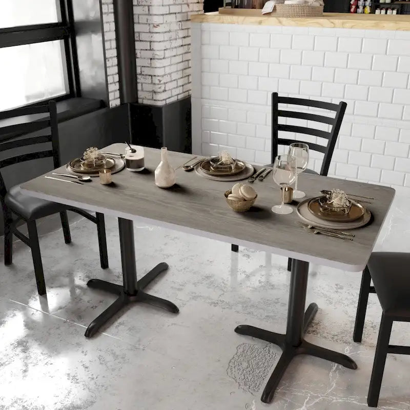 Plateau de table rectangulaire réversible en stratifié 30 x 60