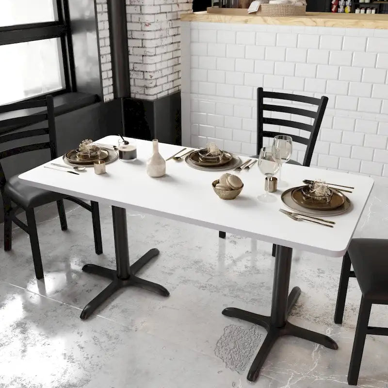 Plateau de table rectangulaire réversible en stratifié 30 x 60