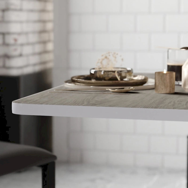 Plateau de table rectangulaire réversible en stratifié 30 x 60