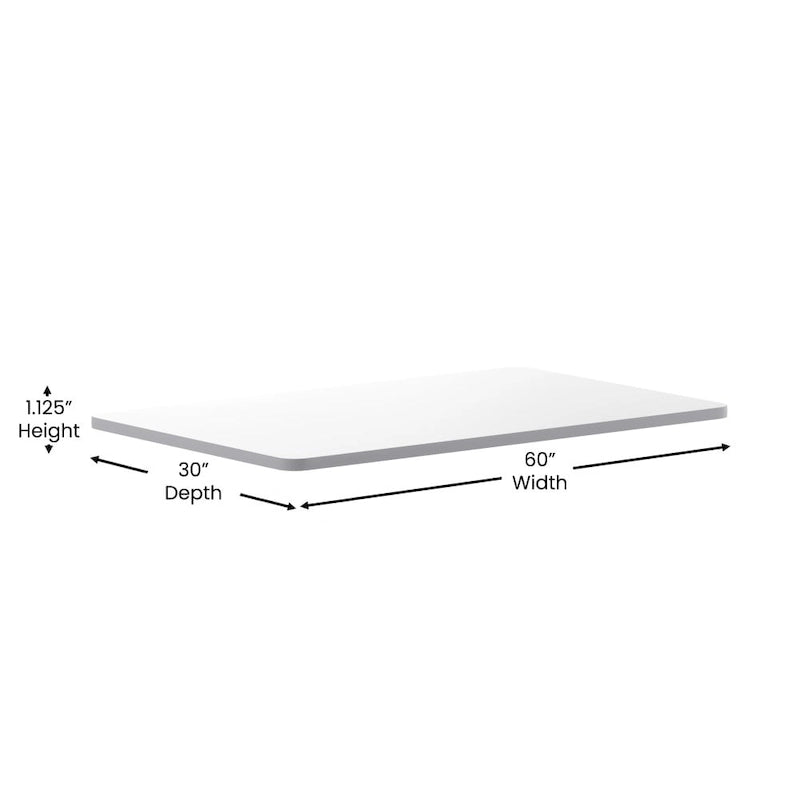 Plateau de table rectangulaire réversible en stratifié 30 x 60