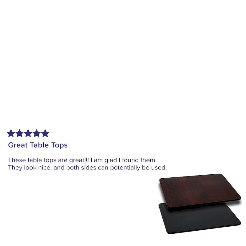 Plateau de table rectangulaire réversible en stratifié 30 x 60
