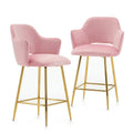 Chaise de salle à manger moderne en velours avec pieds en métal