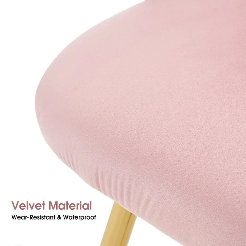 Chaise de salle à manger moderne en velours avec pieds en métal