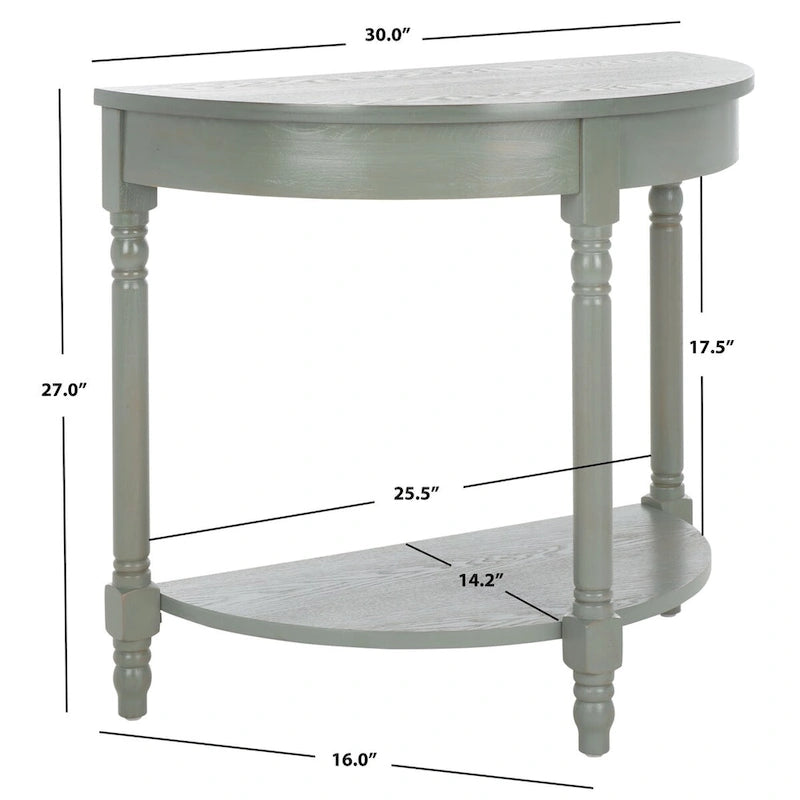 Console demi-lune 76 larg. x 41 prof. x 69 haut. (cm)