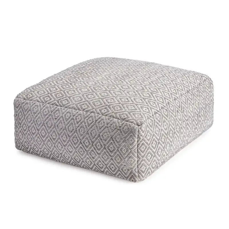 Pouf ottoman carré surdimensionné de 34 pouces – Repose-pieds et siège supplémentaire pour salon ou chambre à coucher