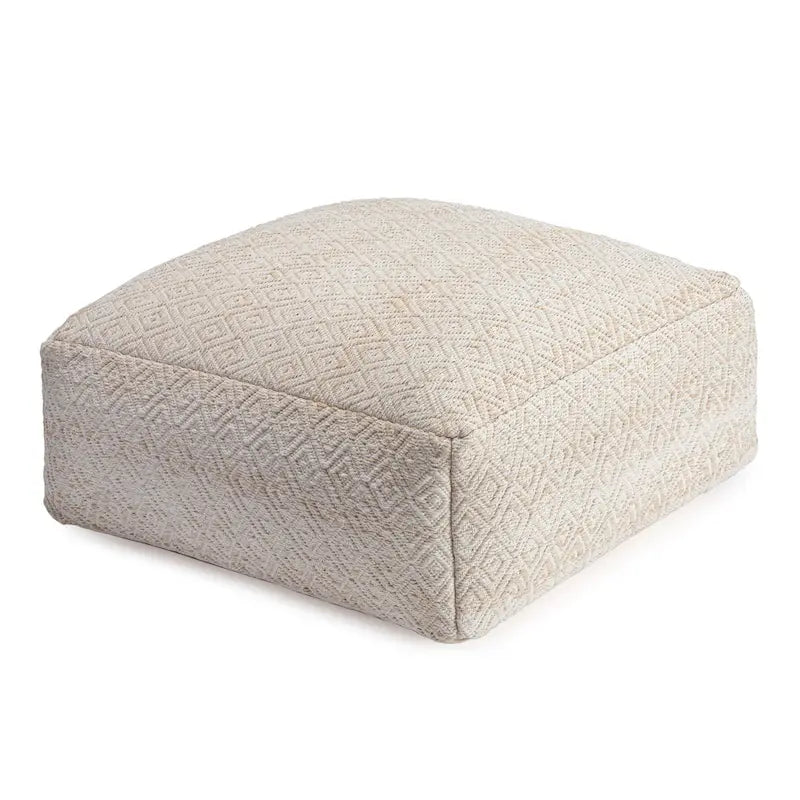 Pouf ottoman carré surdimensionné de 34 pouces – Repose-pieds et siège supplémentaire pour salon ou chambre à coucher