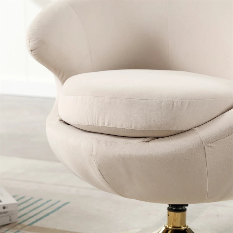 Fauteuil pivotant à 360° avec accoudoirs arrondis