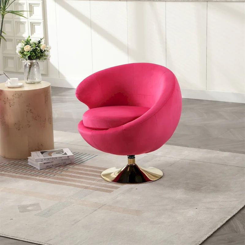 Fauteuil pivotant à 360° avec accoudoirs arrondis