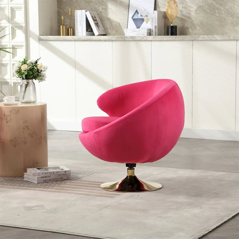 Fauteuil pivotant à 360° avec accoudoirs arrondis