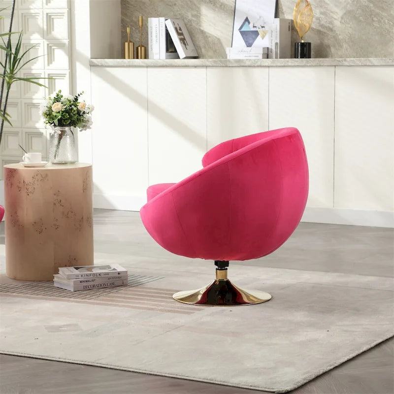 Fauteuil pivotant à 360° avec accoudoirs arrondis