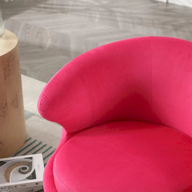 Fauteuil pivotant à 360° avec accoudoirs arrondis