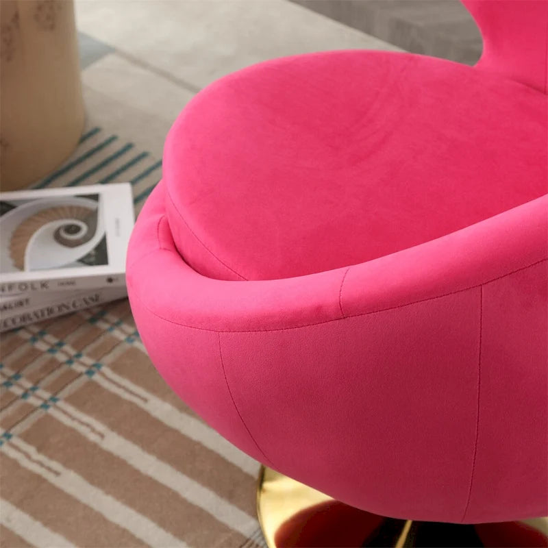 Fauteuil pivotant à 360° avec accoudoirs arrondis