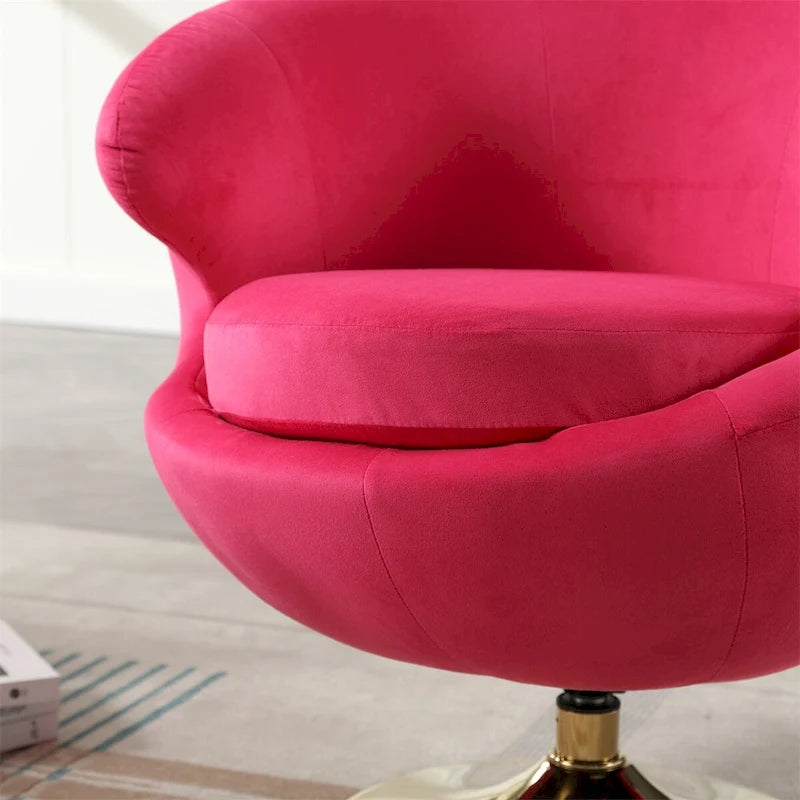 Fauteuil pivotant à 360° avec accoudoirs arrondis