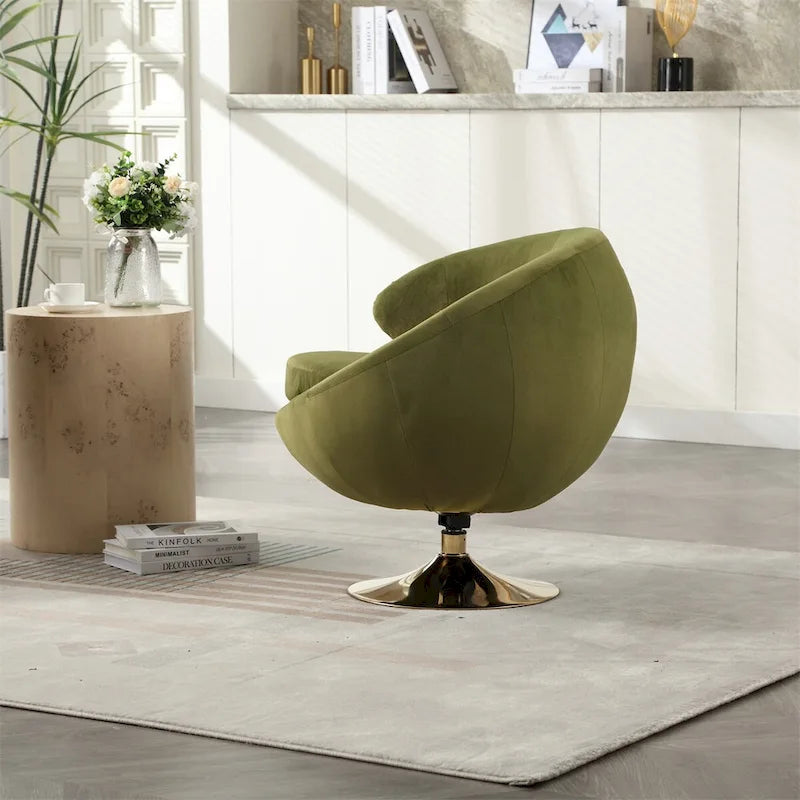 Fauteuil pivotant à 360° avec accoudoirs arrondis