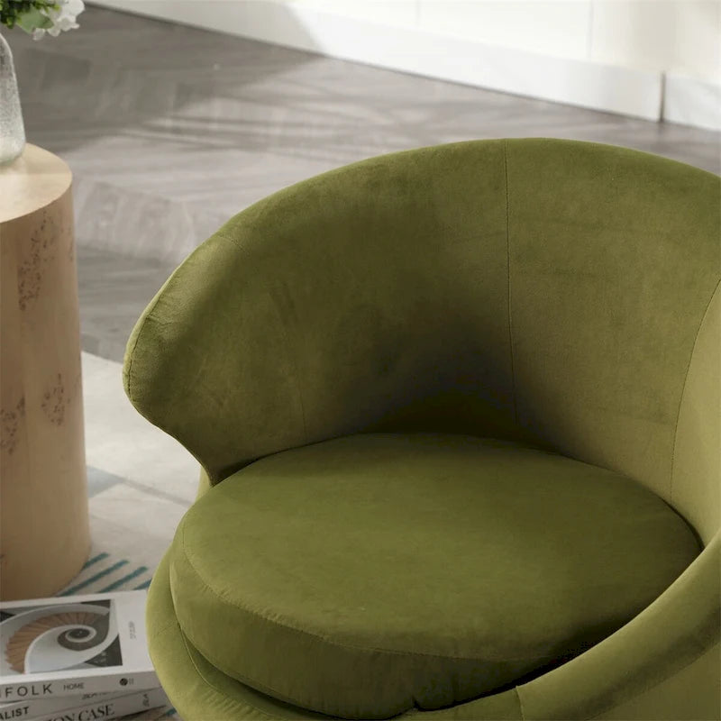 Fauteuil pivotant à 360° avec accoudoirs arrondis