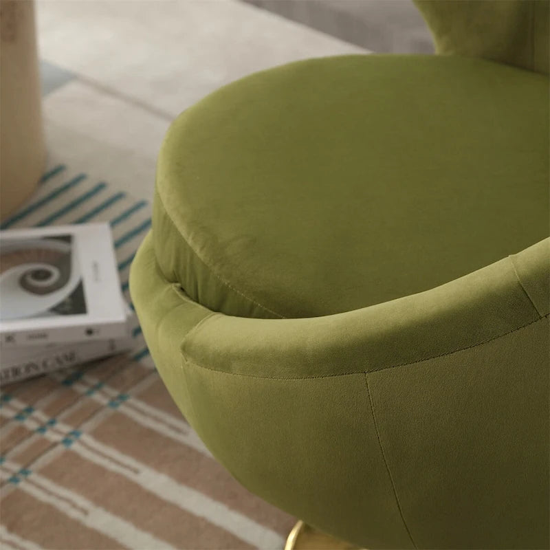 Fauteuil pivotant à 360° avec accoudoirs arrondis