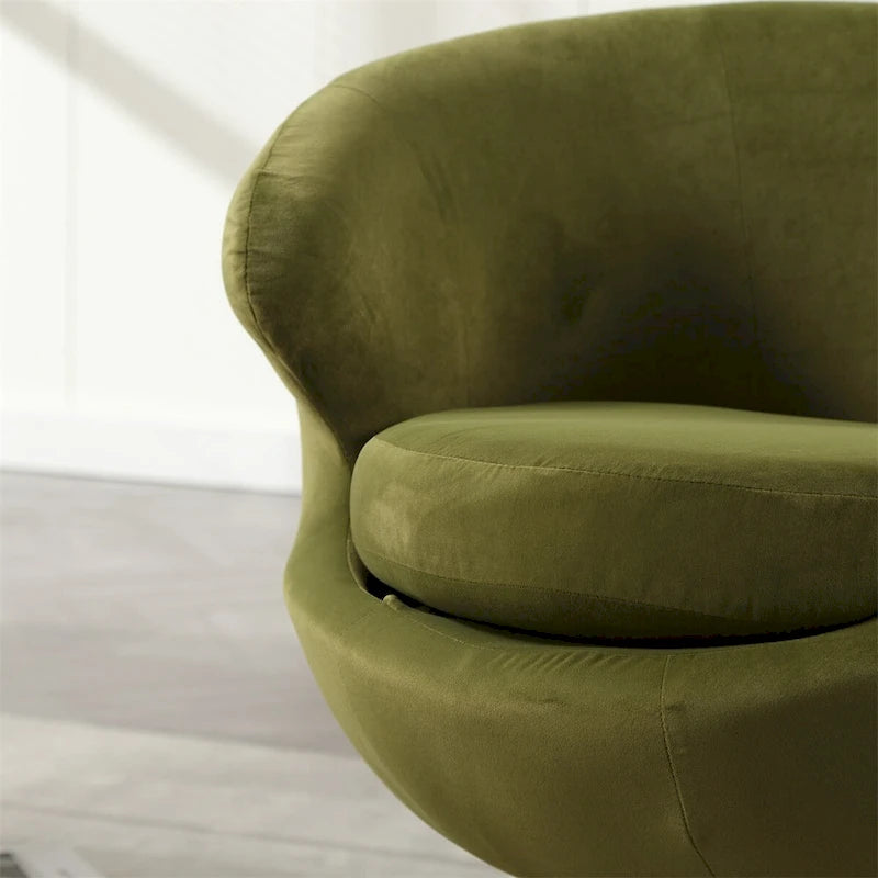 Fauteuil pivotant à 360° avec accoudoirs arrondis