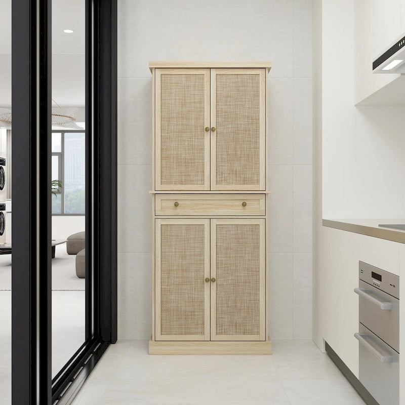 Meuble de rangement 4 portes avec 1 tiroir et 4 étagères réglables