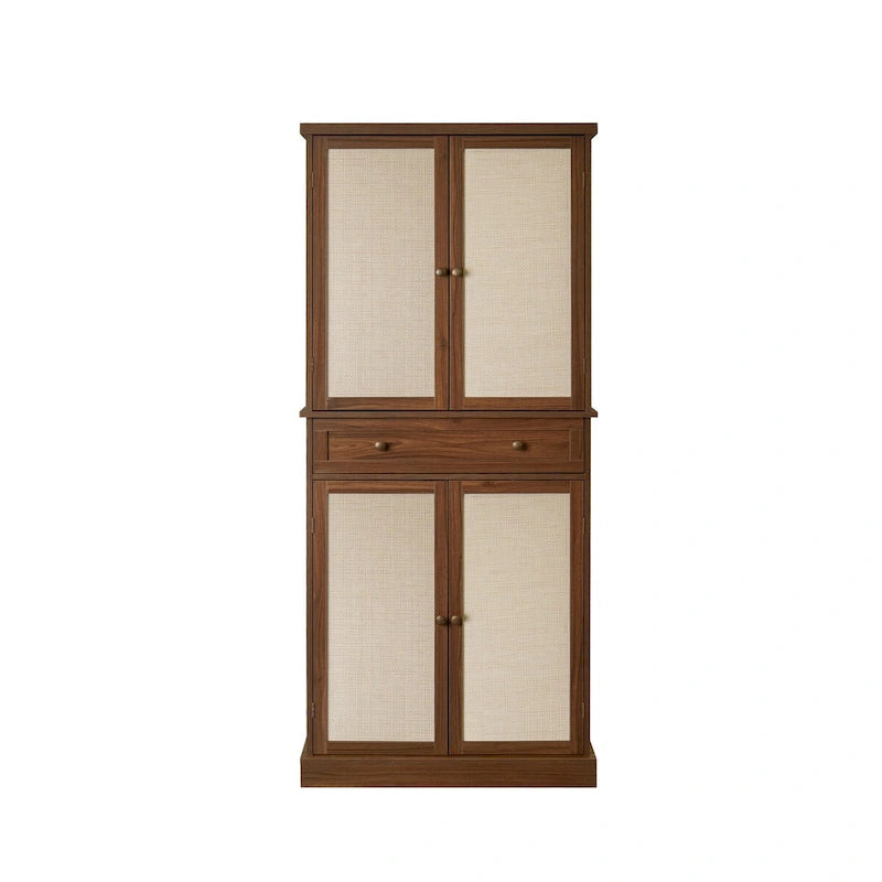 Meuble de rangement 4 portes avec 1 tiroir et 4 étagères réglables