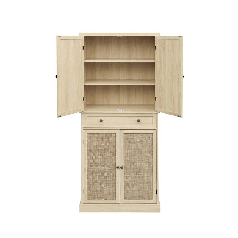 Meuble de rangement 4 portes avec 1 tiroir et 4 étagères réglables