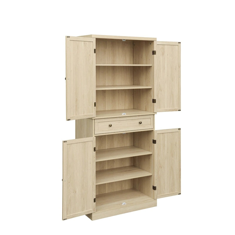 Meuble de rangement 4 portes avec 1 tiroir et 4 étagères réglables