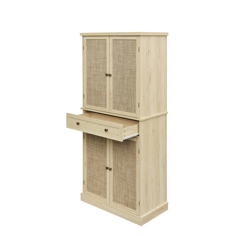Meuble de rangement 4 portes avec 1 tiroir et 4 étagères réglables