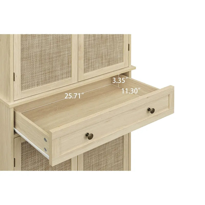 Meuble de rangement 4 portes avec 1 tiroir et 4 étagères réglables