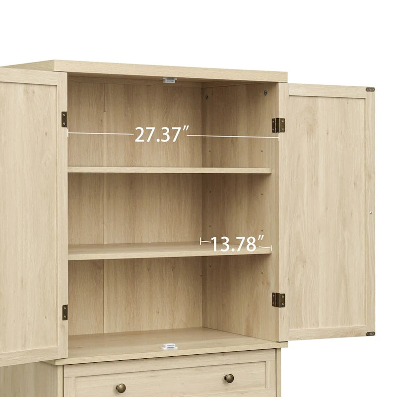 Meuble de rangement 4 portes avec 1 tiroir et 4 étagères réglables