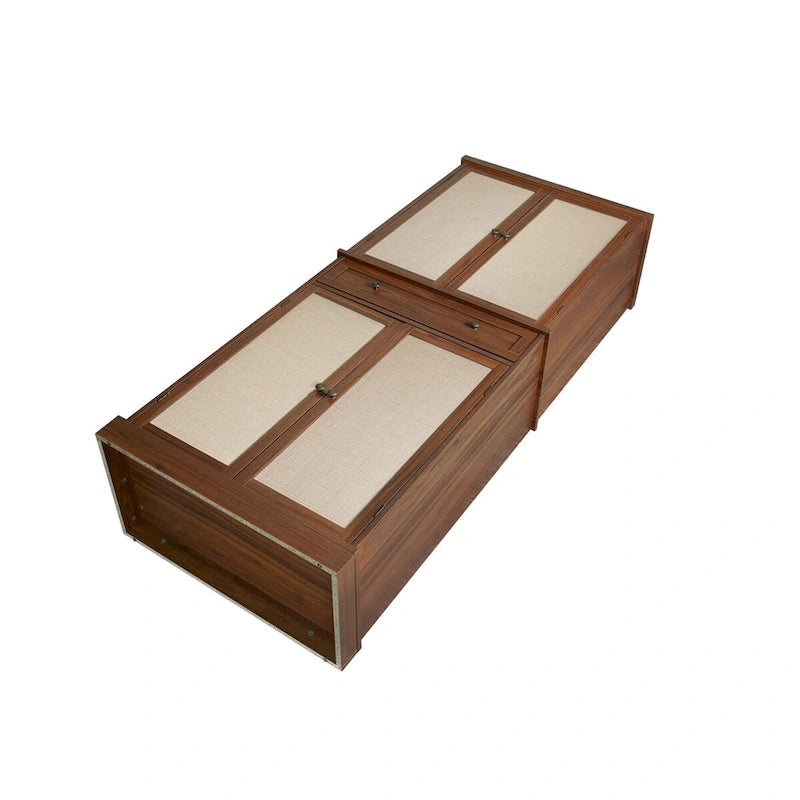 Meuble de rangement 4 portes avec 1 tiroir et 4 étagères réglables