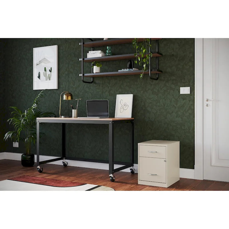 Classeur métallique à 2 tiroirs avec tiroir à accessoires