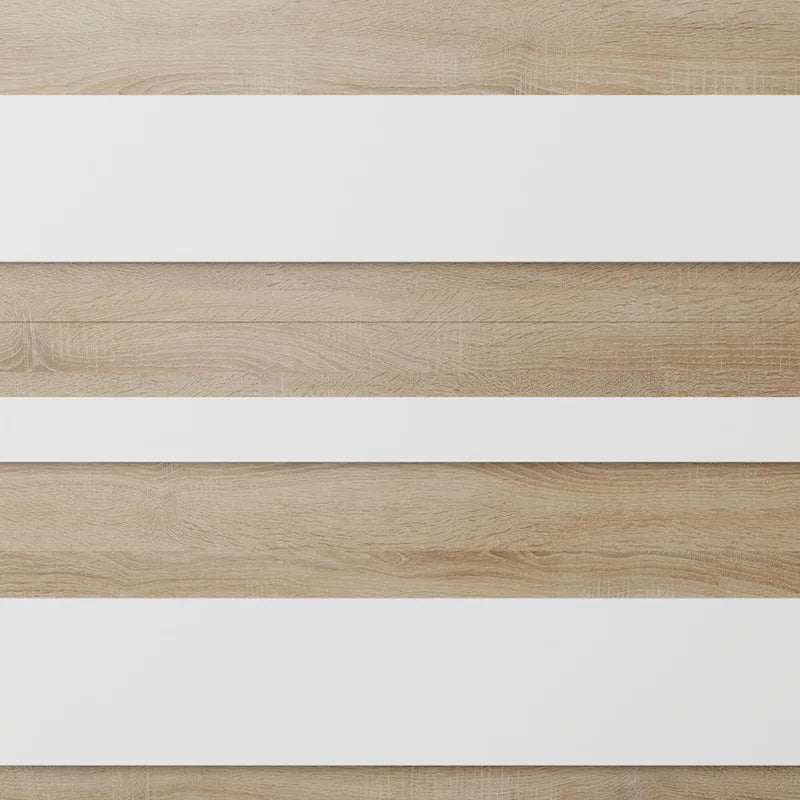 Comptoir d'accueil en L avec tiroir à clavier et armoire de rangement – Blanc et Chêne