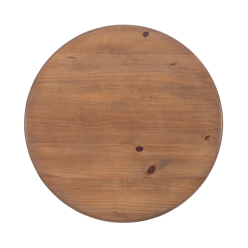Table à manger ronde avec piètement en métal noir - Noir