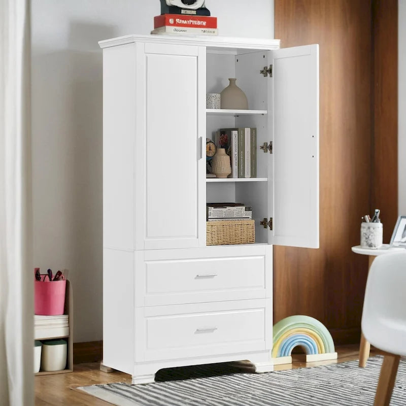 Meuble de rangement haut avec 2 portes et 2 tiroirs