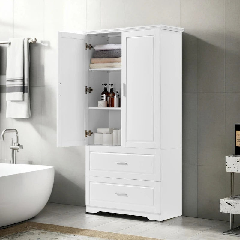 Meuble de rangement haut avec 2 portes et 2 tiroirs
