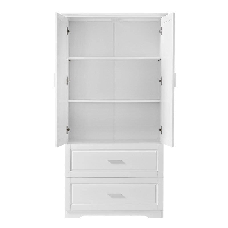 Meuble de rangement haut avec 2 portes et 2 tiroirs