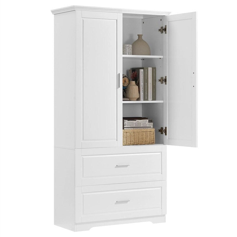 Meuble de rangement haut avec 2 portes et 2 tiroirs