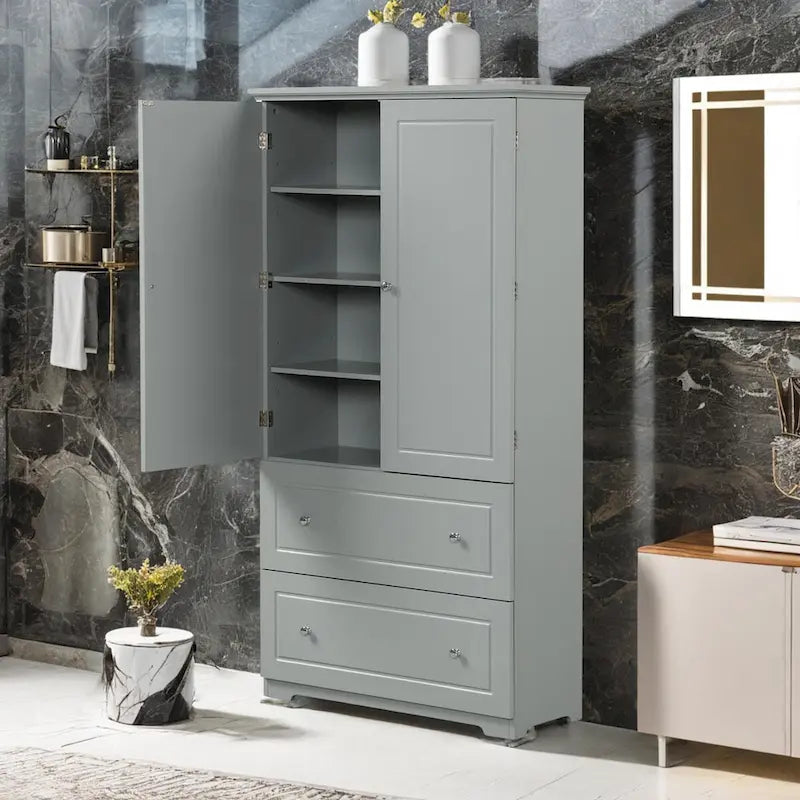 Meuble de rangement haut avec 2 portes et 2 tiroirs
