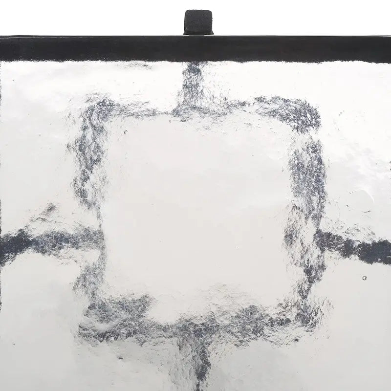 Table d'appoint à plateau en verre coulé et pieds en métal – 20,3 cm L x 20,3 cm P x 61 cm H